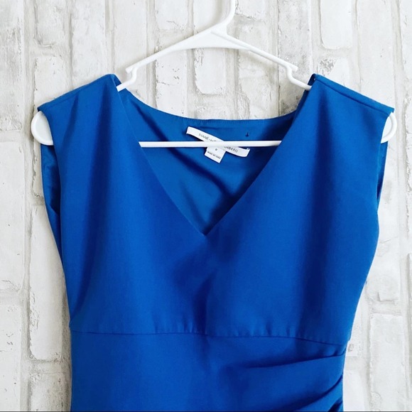 Diane von Furstenberg Bevin Blue Sheath Dress sz 0 - Picture 4 of 14